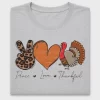 Peace Love Thankful Turkey DTF Transfer