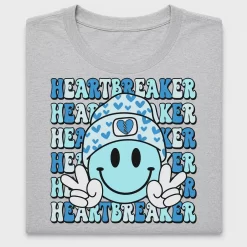 Retro Heartbreaker Smiley Face DTF Transfer