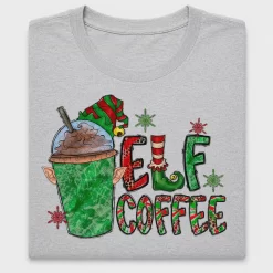 Elf Christmas Coffee DTF Transfer