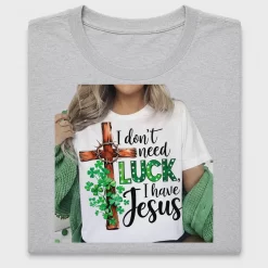 Christian Cross Clover DTF Transfer Design