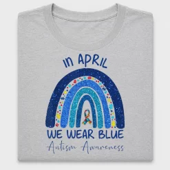 In April We Wear Blue Autism Awareness DTF Transfer