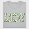 Lucky Floral Embroidery DTF Transfer