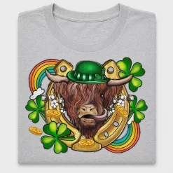 St Patrick's Day Highland Cow DTF Transfer