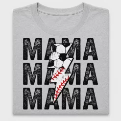 Mama Sports Distressed Lightning DTF Transfer