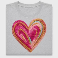 Faux Yarn Heart DTF Transfer