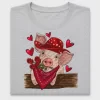 Cowgirl Pig With Hearts DTF Transfer