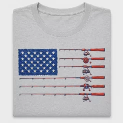 Patriotic Fishing Rods DTF Transfer