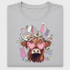 Easter Highland Cow DTF Transfer