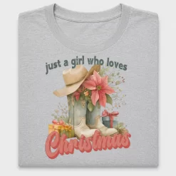 Just A Girl Who Loves Christmas DTF Transfer