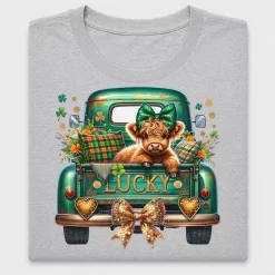 St Patrick's Day Highland Cow DTF Transfer