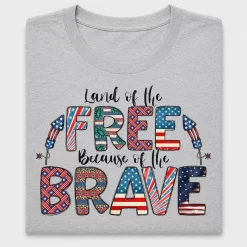 Land Of The Free Fourth Of July DTF Transfer