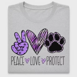 Peace Love Protect Paw DTF Transfer