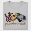 Peace Love Haul Truck DTF Transfer