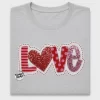 Valentine Love Faux Sequin DTF Transfer