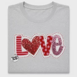 Valentine Love Faux Sequin DTF Transfer