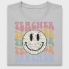 Groovy Teacher Smiley Face DTF Transfer