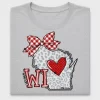 Wisconsin Love Heart DTF Transfer