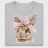 Watercolor Bunny Coquette Bow DTF Transfer
