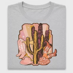 Western Cactus Cowgirl Boots DTF Transfer