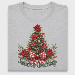 Festive Christmas Tree Seasons Greetings DTF Transfer