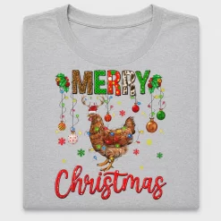 Merry Chickmas Christmas Chicken DTF Transfer