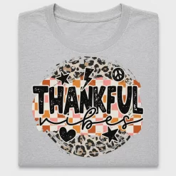 Thankful Vibes Leopard DTF Transfer