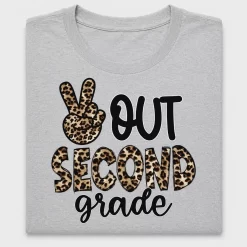 Peace Out Second Grade DTF Transfer