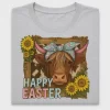 Happy Easter Highland Cow DTF Transfer