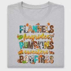 Fall Flannel Hayrides Pumpkins DTF Transfer