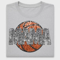 Mama Basketball Sequin DTF Transfer