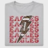 Eagles Leopard Lightning Bolt DTF Transfer