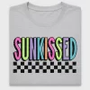 Neon Sunkissed Checkered DTF Transfer