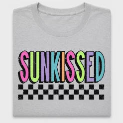 Neon Sunkissed Checkered DTF Transfer