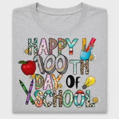Happy 100th Day of School DTF Transfer Design