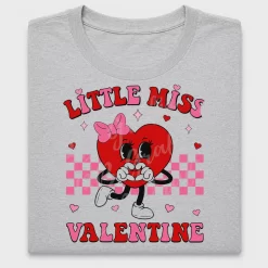 Little Miss Valentine Heart DTF Transfer