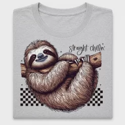 Straight Chillin Sloth DTF Transfer