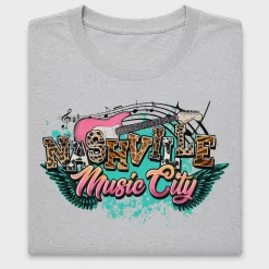 Nashville Music City Guitar DTF Transfer