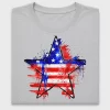 Grunge American Flag Star DTF Transfer