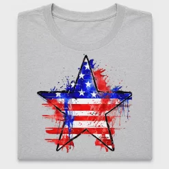 Grunge American Flag Star DTF Transfer