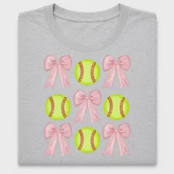 Preppy Softball Bows DTF Transfer