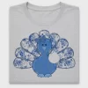 Blue Floral Turkey DTF Transfer