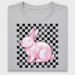 Retro Pink Bunny DTF Transfer