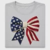 Patriotic USA Flag Bow DTF Transfer