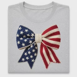 Patriotic USA Flag Bow DTF Transfer
