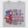 She Loves Jesus America DTF Transfer