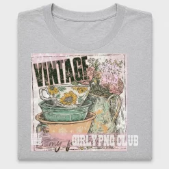 Vintage Floral Teacup DTF Transfer