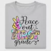 Peace Out First Grade DTF Transfer