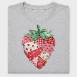 Vintage Patchwork Strawberry DTF Transfer