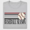Baseball Season Retro Stripes DTF Transfer