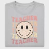 Teacher Smiley Face Daisy DTF Transfer